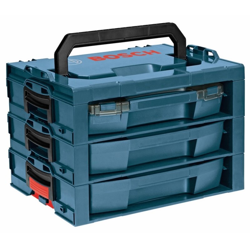 Bosch L-RACK 17.25-in 3-Drawer Blue Plastic Tool Box