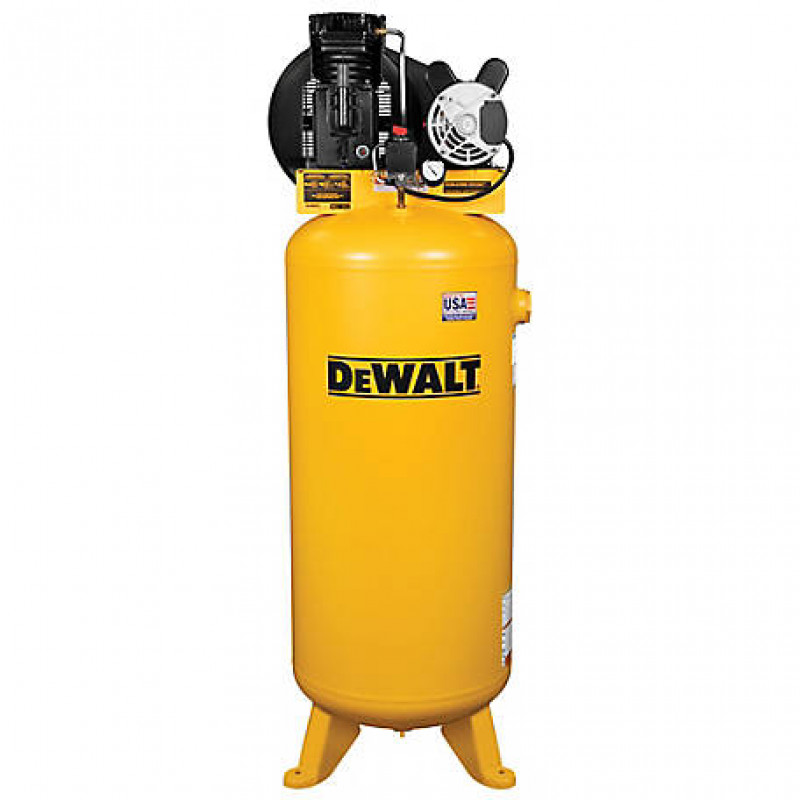 DeWALT Vertical Air Compressor — 60 Gallon, Cast Iron, Oil Lubricated, Belt Drive, 3.7 HP