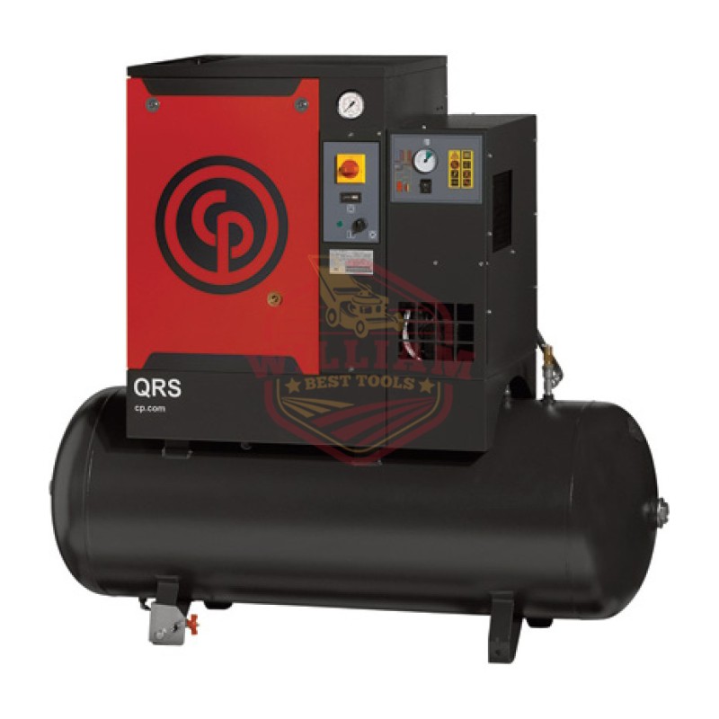 Chicago Pneumatic Quiet Rotary Screw Air Compressor with Dryer - 5 HP, 230 Volts, 1 Phase