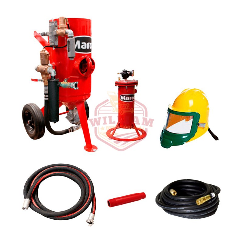 Marco Abrasive Blasting Package -300-Lb. Capacity, 3.0 Cubic Ft