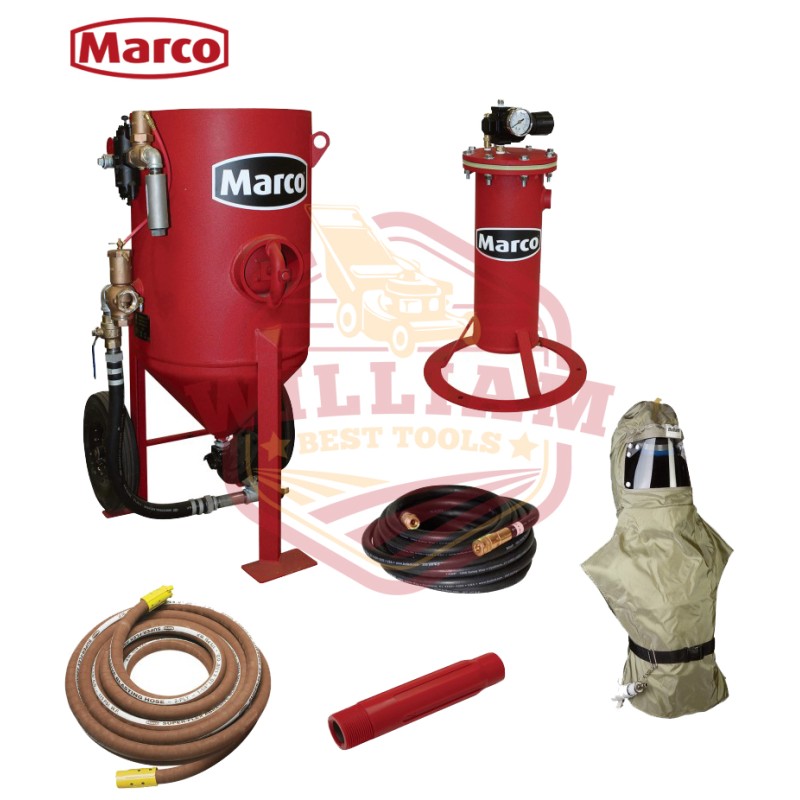 Marco Air-Blast Abrasive Blasting Package -600-Lb. Capacity, 6.0 Cubic Ft