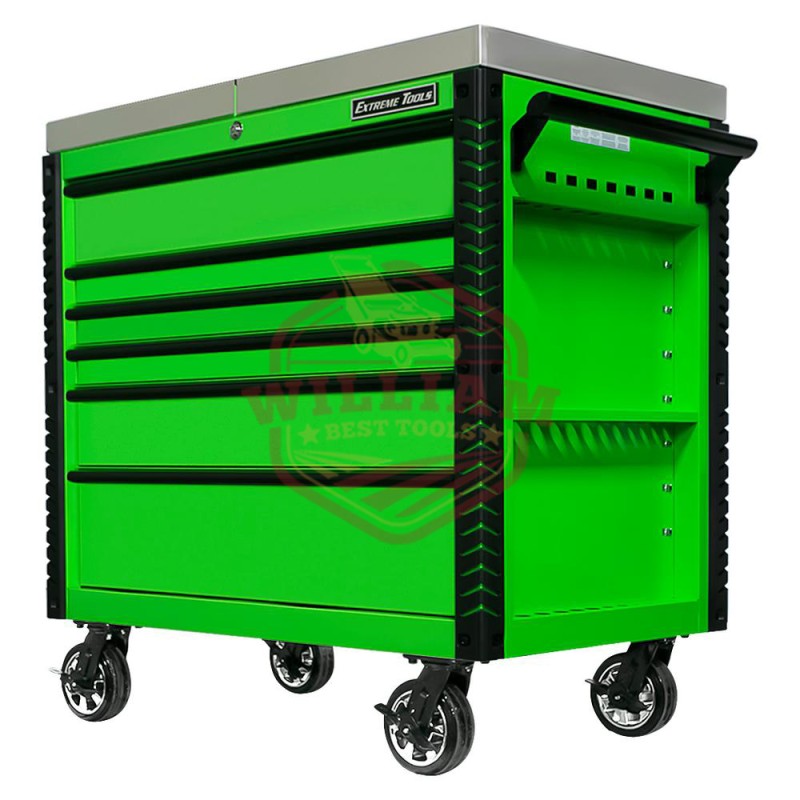 Extreme Tools EX 41-in W x 43-in H 6-Drawer Steel Rolling Tool Cabinet (Green)