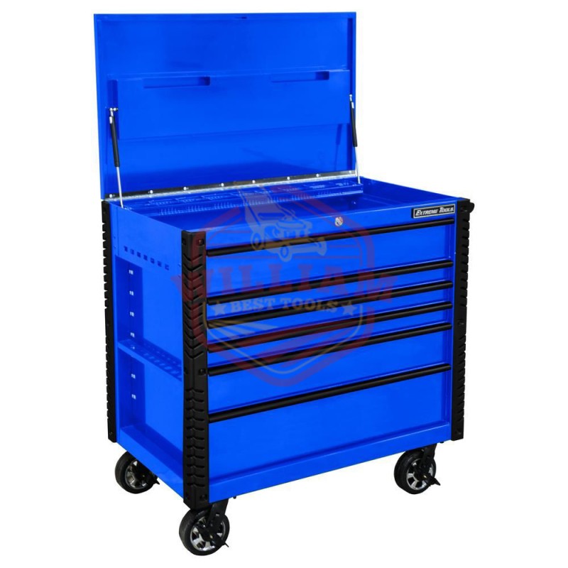 Extreme Tools EX 41-in W x 43.875-in H 6-Drawer Steel Rolling Tool Cabinet (Blue)