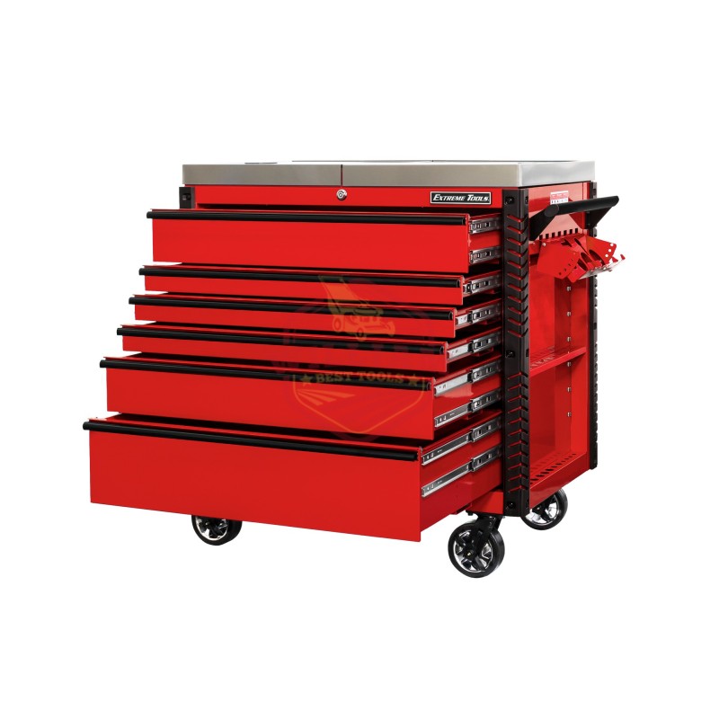 Extreme Tools EX 41-in W x 43.875-in H 6-Drawer Steel Rolling Tool Cabinet (Red)