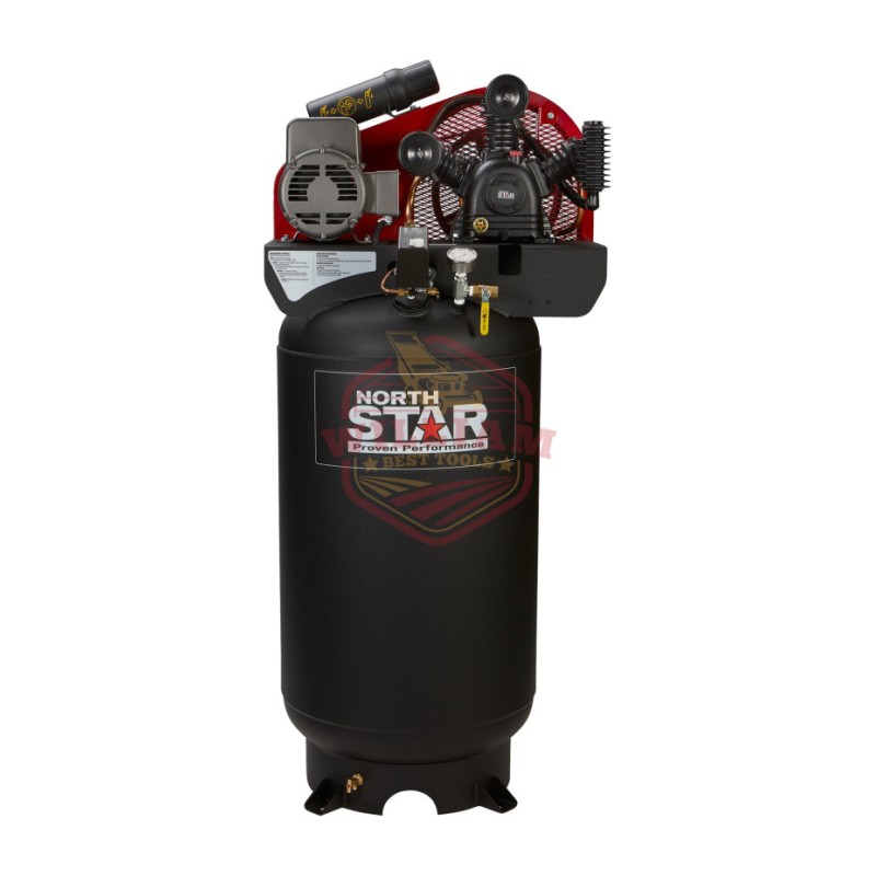 NorthStar Electric Air Compressor - 5 HP, 80-Gallon Vertical, 230 Volt, 14.9 CFM 90 PSI