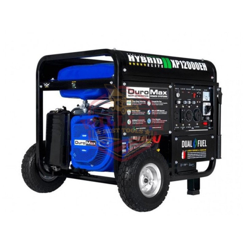 DuroMax XP12000EH 12,000-Watt 18 HP Portable Hybrid Gas Propane Generator