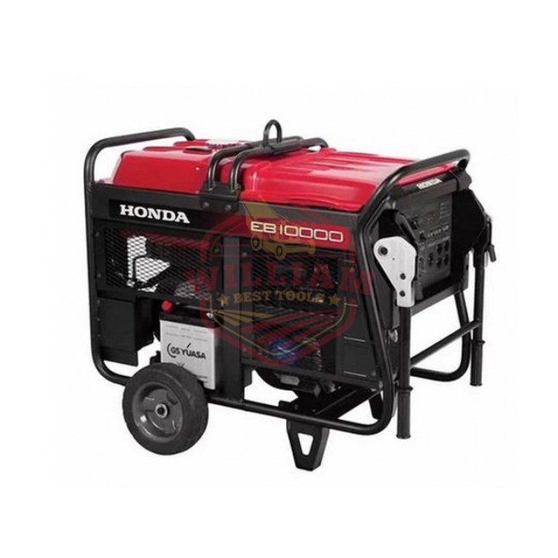 Honda EB10000 - 9000 Watt Electric Start Portable Industrial Generator w/ GFCI Protection (CARB)